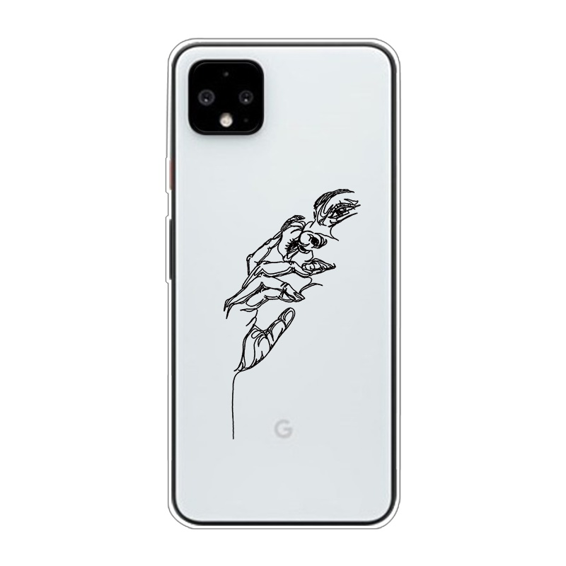 Mobile cell phone case cover for GOOGLE Pixel 3 XL Funny Face Abstract Cartoon Silicone FundasAnti-knock Dirt-resistant 
