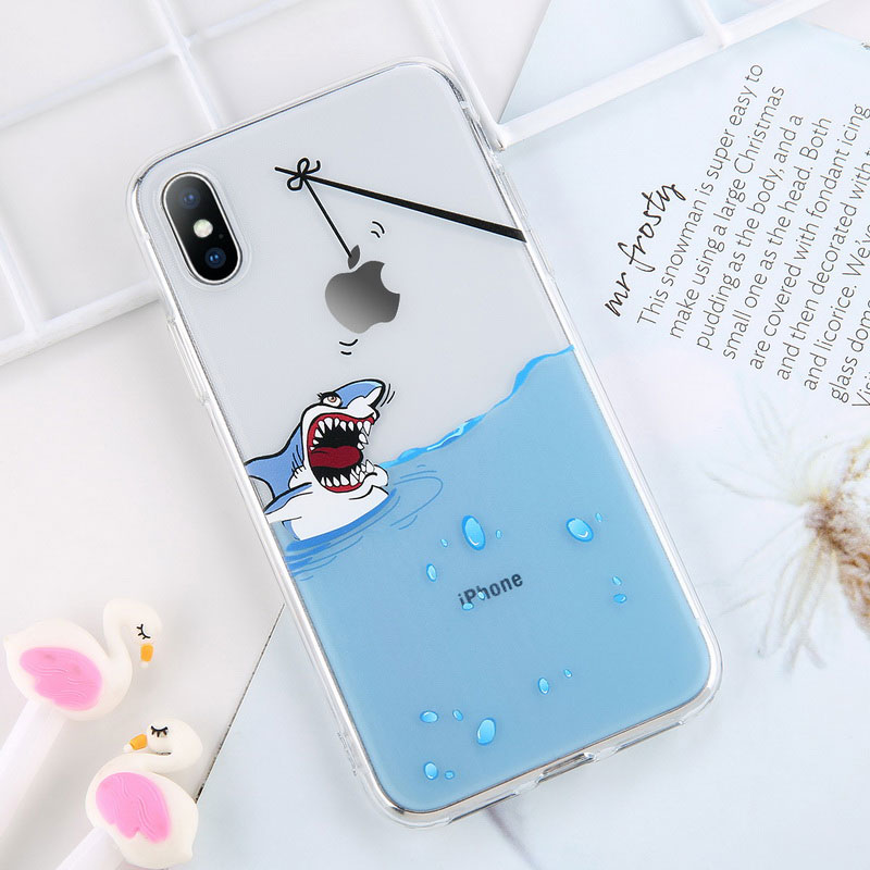 Mobile cell phone case cover for APPLE iPhone 6 Transparent Cartoon Animals Cute Bear Dinosaur Soft 