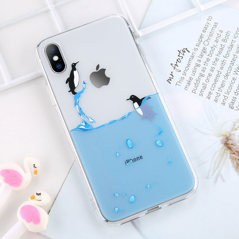 Mobile cell phone case cover for APPLE iPhone 11 Pro Transparent Cartoon Animals Cute Bear Dinosaur Soft 