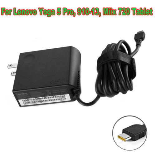 Original 45W USB Type-C AC Adapter for Lenovo Yoga 13 910 Miix720-12(MIIX5 Pro)