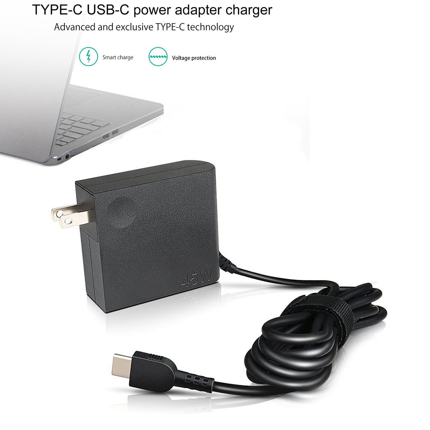 Original 45W USB Type-C AC Adapter for Lenovo Yoga 13 910 Miix720-12(MIIX5 Pro)