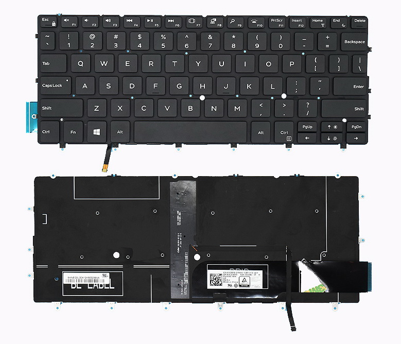 English Keyboard For Dell XPS 13 9370 9380 13-9370 13-9380,XPS 13 7390 Backlit
