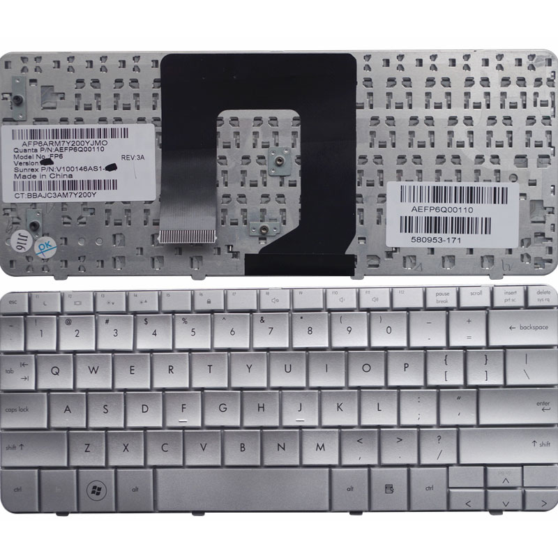 New For HP MINI 311 DM1 DM1-1000 DM1-1100 DM1-2000 580030-001 Keyboard Silver US