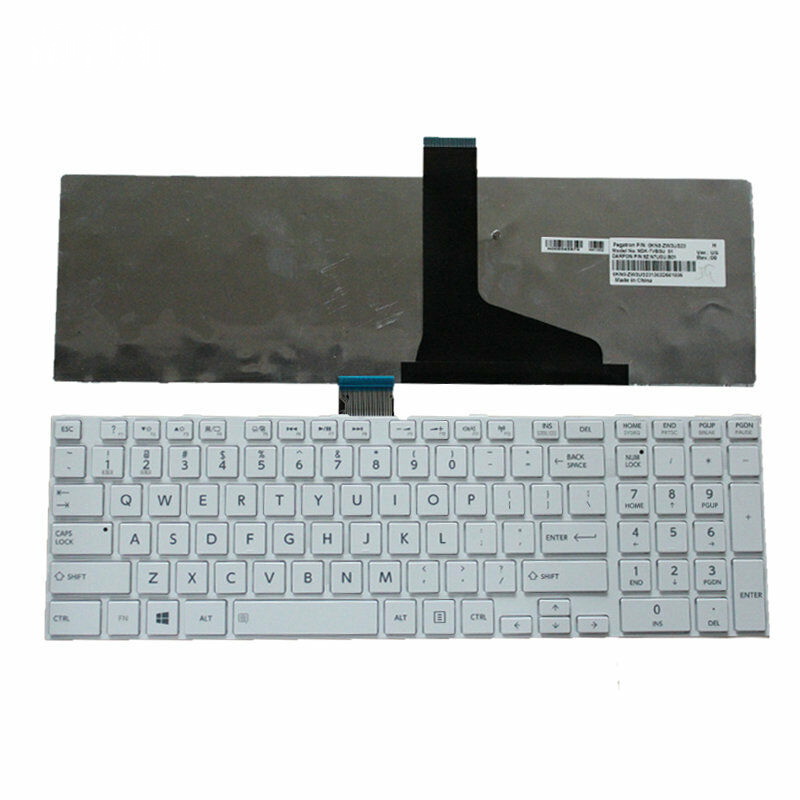 For Toshiba Satellite L850 L850D L855 L855D Qosmio X870 X875 Keyboard US White