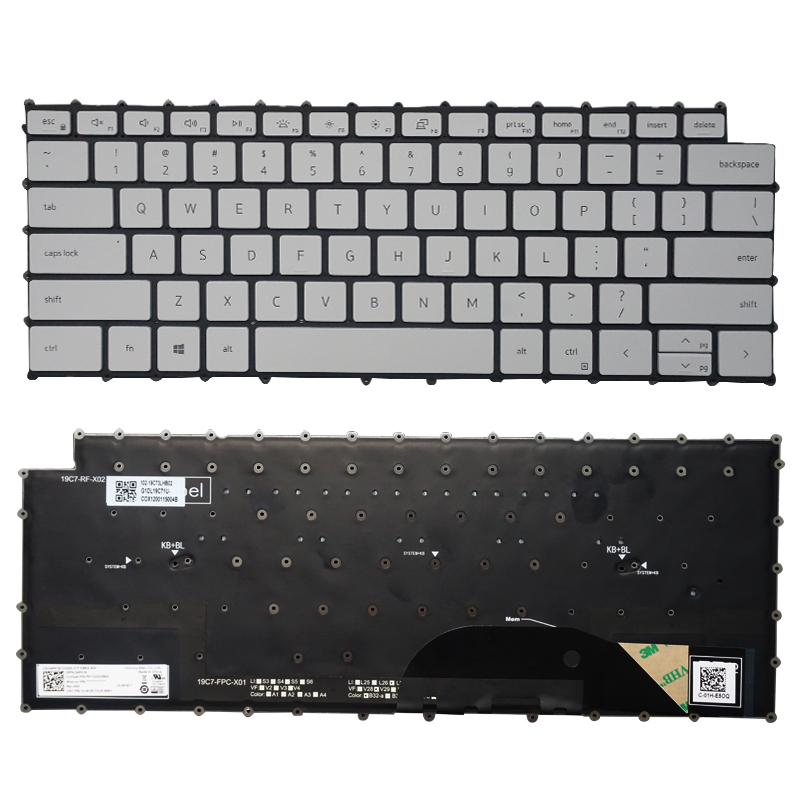 New for DELL XPS 15 9500,15 9510,XPS 17 9700,17 9710 laptop Keyboard US Backlit