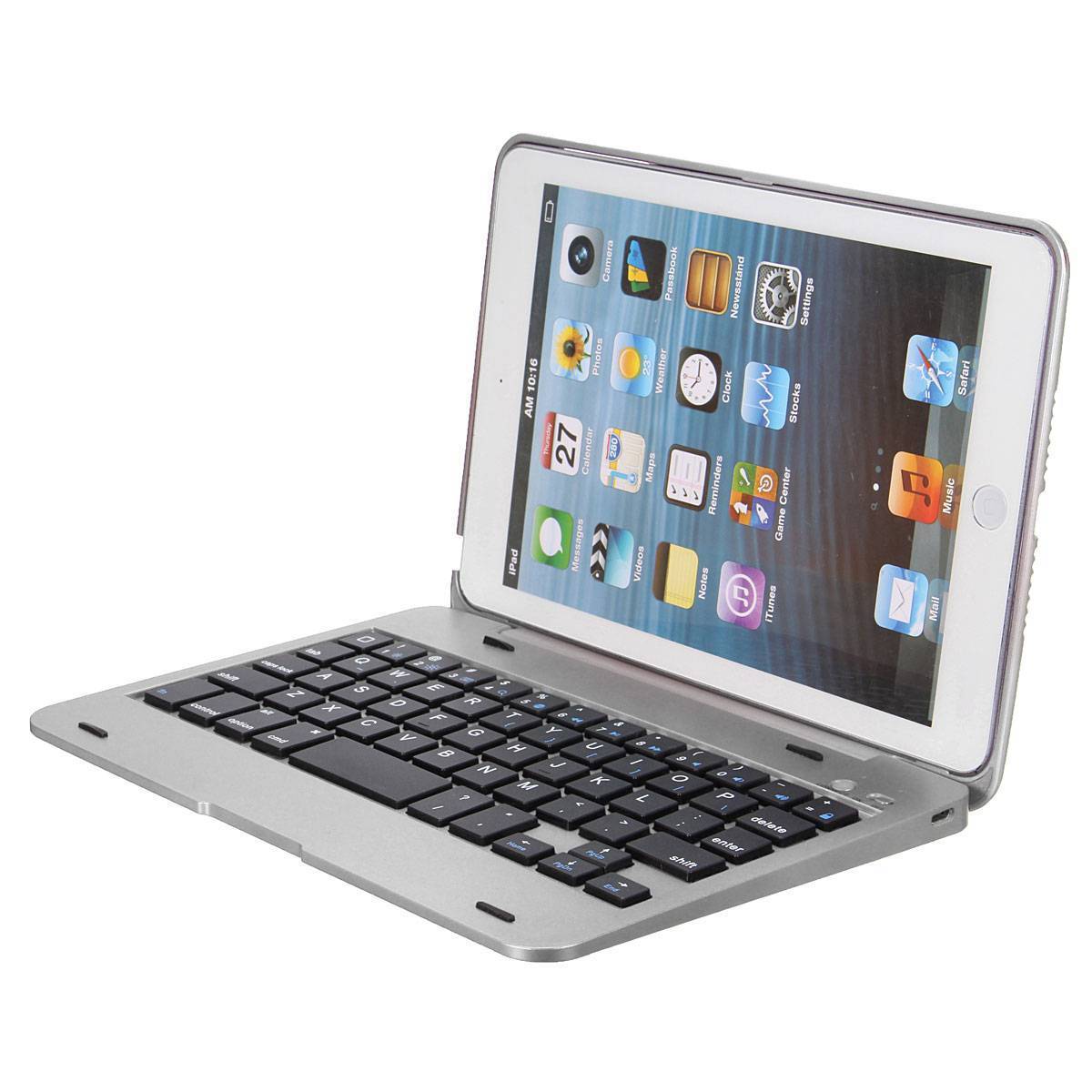 High Quality For Apple iPad Mini 1 2 3 Foldable Rechargeable Bluetooth Keyboard Case Cover